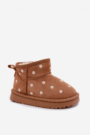 Bottes de neige pour enfants avec motifs floraux, couleur marron, Gracina