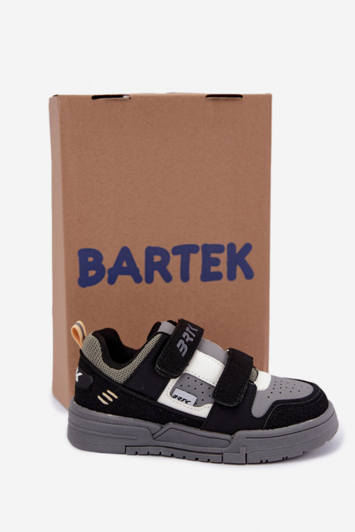 Baskets pour garçons Bartek 8700210 en noir et gris