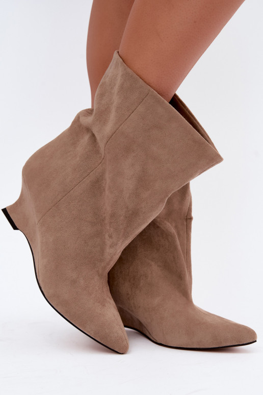 Bottines à enfiler avec plateforme en couleur sable Coralise