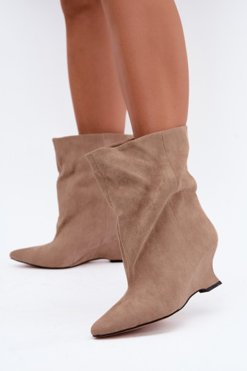 Bottines à enfiler avec plateforme en couleur sable Coralise 2