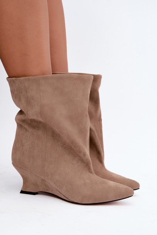 Bottines à enfiler avec plateforme en couleur sable Coralise