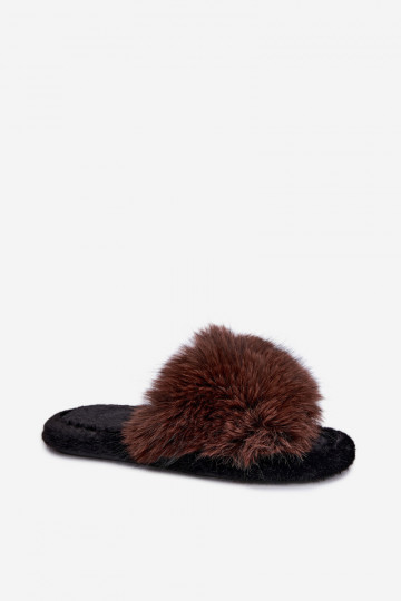 Chaussons pour femmes Fiorabelle avec fourrure brune