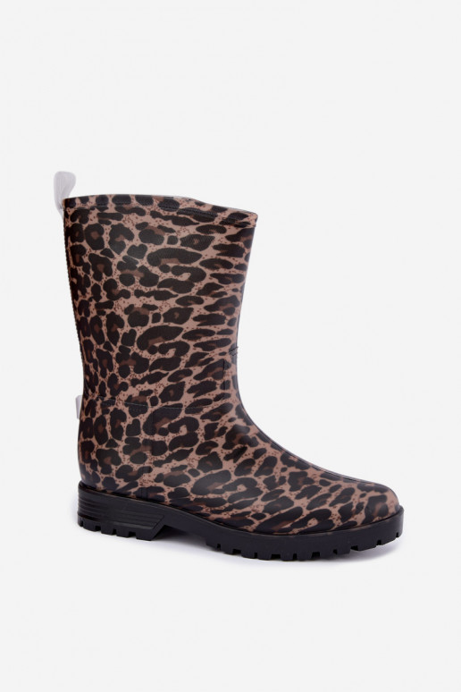 Bottes en caoutchouc pour hommes Solavelle avec imprimé léopard