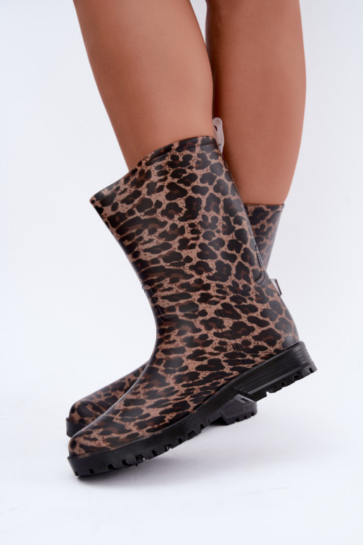Bottes en caoutchouc pour hommes Solavelle avec imprimé léopard