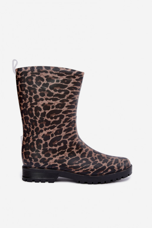 Bottes en caoutchouc pour hommes Solavelle avec imprimé léopard