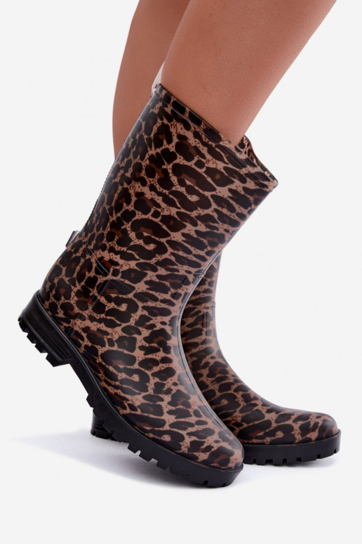 Bottes en caoutchouc pour hommes Solavelle avec imprimé léopard