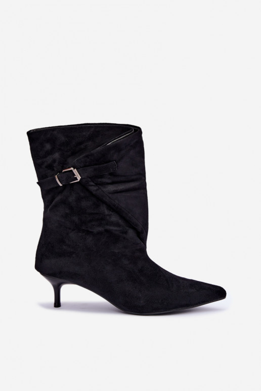 Bottines isolées Tiselle avec talons et boucles noires