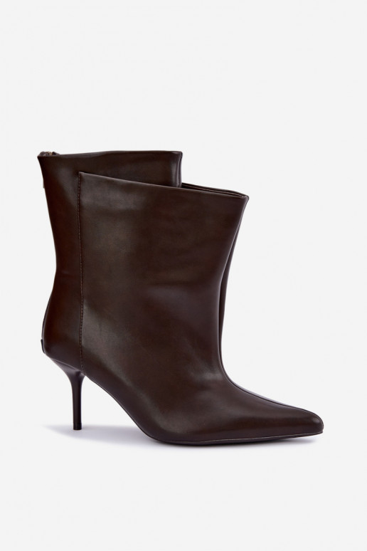 Bottines isolées Damarielle avec talons fins bruns