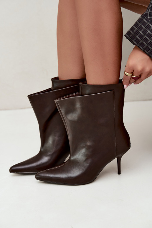 Bottines isolées Damarielle avec talons fins bruns