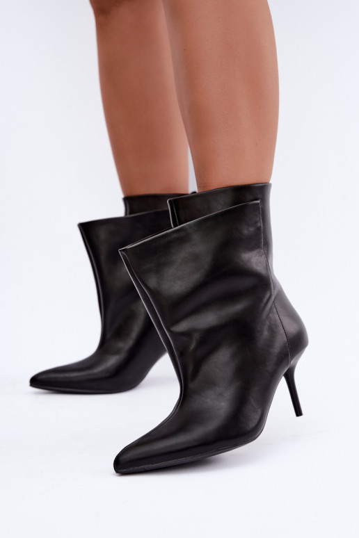 Bottines isolées Damarielle avec talons fins noirs