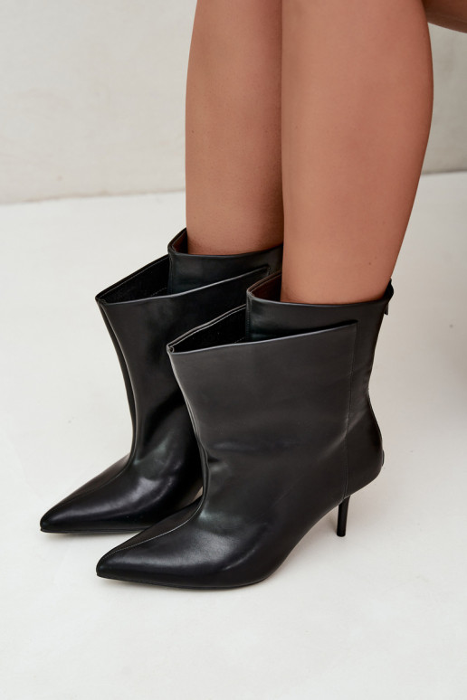 Bottines isolées Damarielle avec talons fins noirs