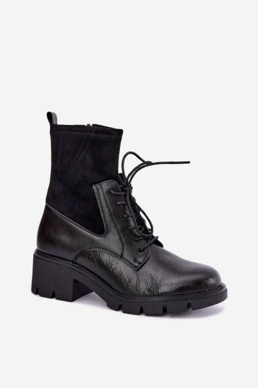 Bottines isolées pour femmes avec talons noires Aurelis