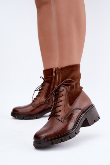 Bottines isolées pour femmes avec talons marron Aurelis 2