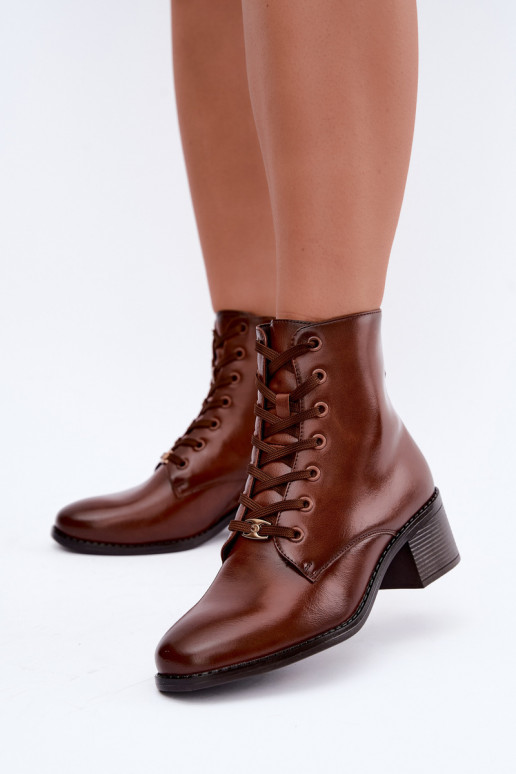 Bottines isolées à lacets Klocke marron Florisse