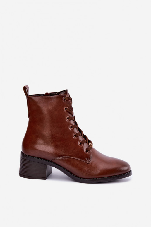 Bottines isolées à lacets Klocke marron Florisse