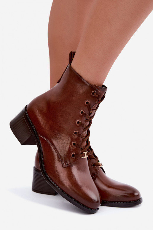Bottines isolées à lacets Klocke marron Florisse