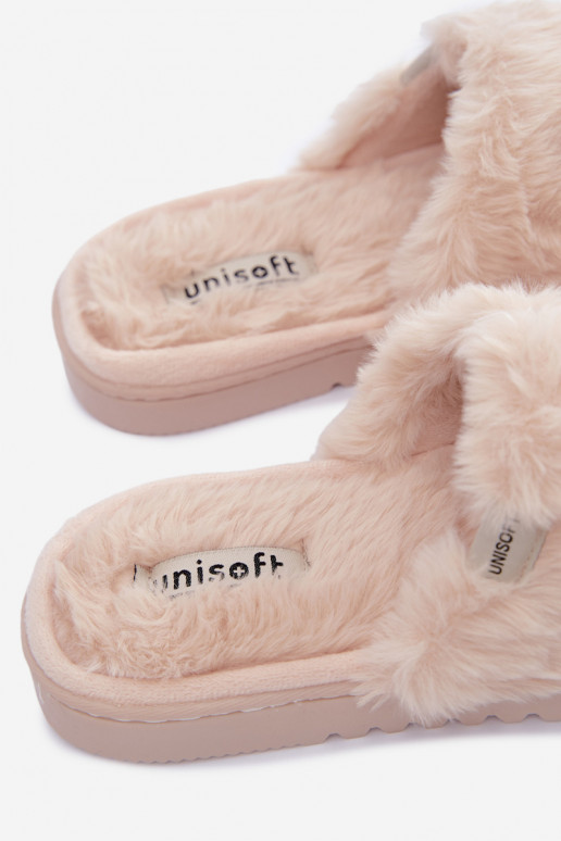 Chaussons pour femmes avec fourrure couleur sable Loraline