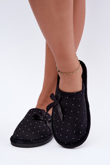Chaussons décorés avec des nœuds noirs Loriane 2