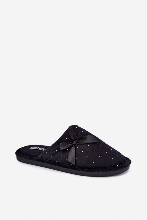 Chaussons décorés avec des nœuds noirs Loriane