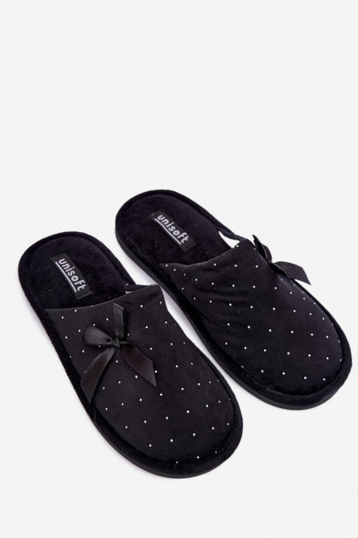 Chaussons décorés avec des nœuds noirs Loriane