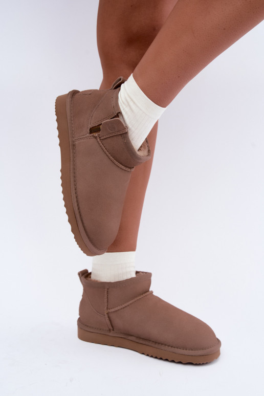 Bottes de neige en faux daim avec fermeture éclair couleur sable Vinceza 97971
