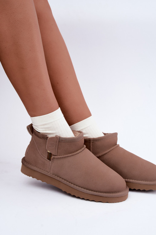 Bottes de neige en faux daim avec fermeture éclair couleur sable Vinceza 97971