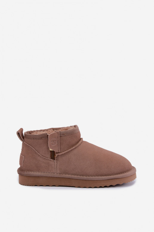 Bottes de neige en faux daim avec fermeture éclair couleur sable Vinceza 97971