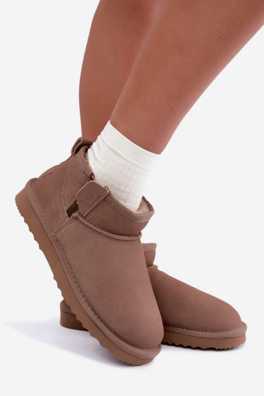 Bottes de neige en faux daim avec fermeture éclair couleur sable Vinceza 97971