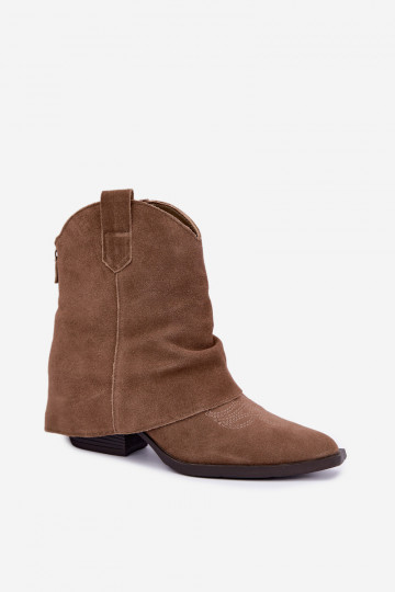 bottines doublées avec talons Vinceza 31715 en couleur sable