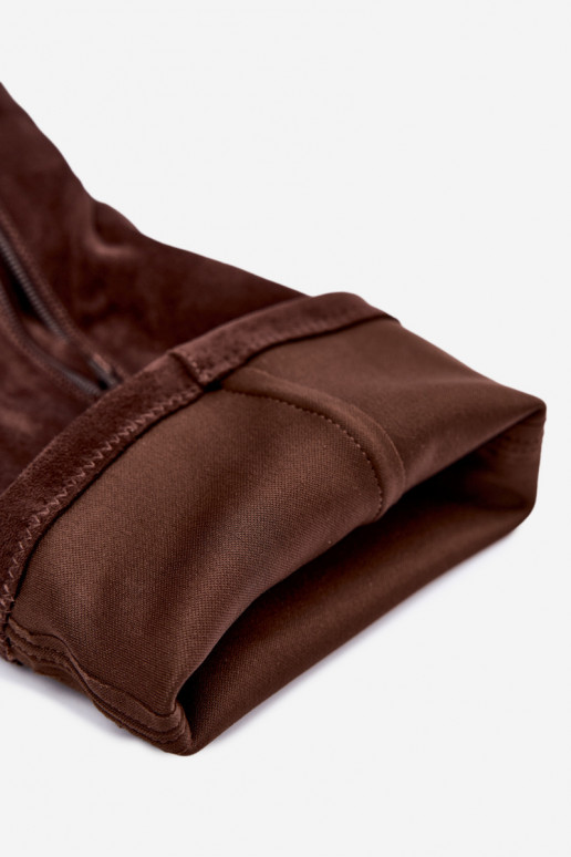 bottes longues pour femmes avec plateforme en couleur chocolat Nesalie