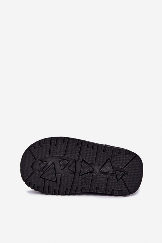 Bottes de neige pour enfants noires avec motifs floraux Lunabelle