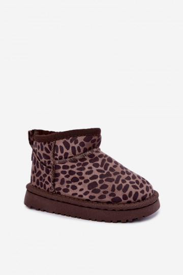 Bottes de neige pour enfants avec imprimé léopard Snoelle