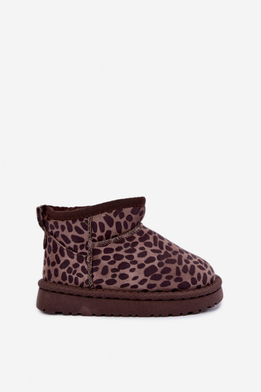 Bottes de neige pour enfants avec imprimé léopard Snoelle