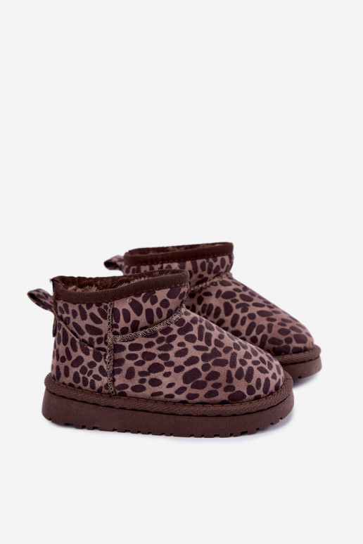 Bottes de neige pour enfants avec imprimé léopard Snoelle