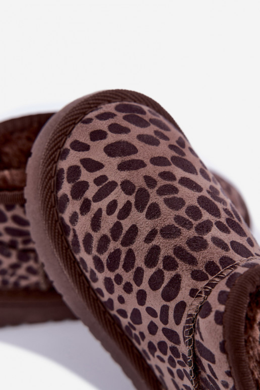 Bottes de neige pour enfants avec imprimé léopard Snoelle
