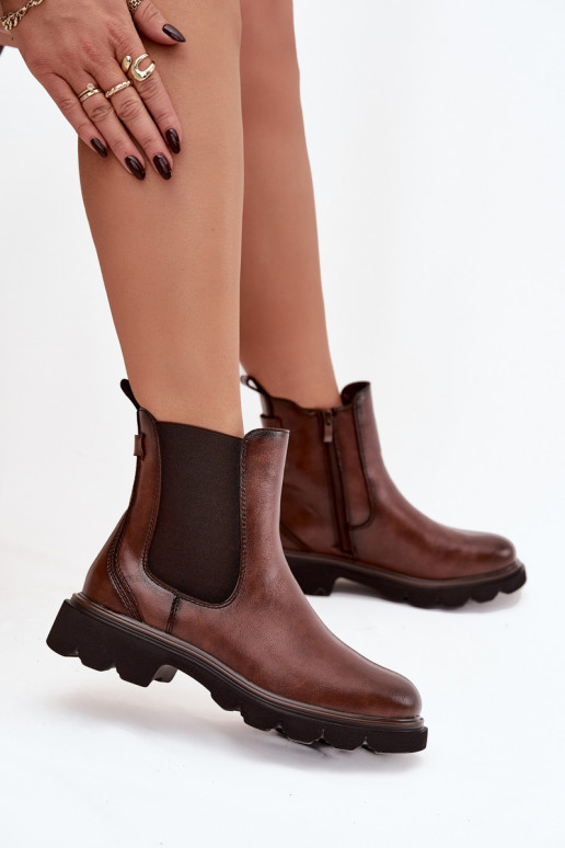 Bottines isolées pour femmes de couleur marron Rivelia