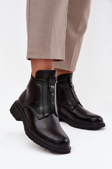 Bottines chaudes pour femmes avec détails décoratifs noires Roselle 2