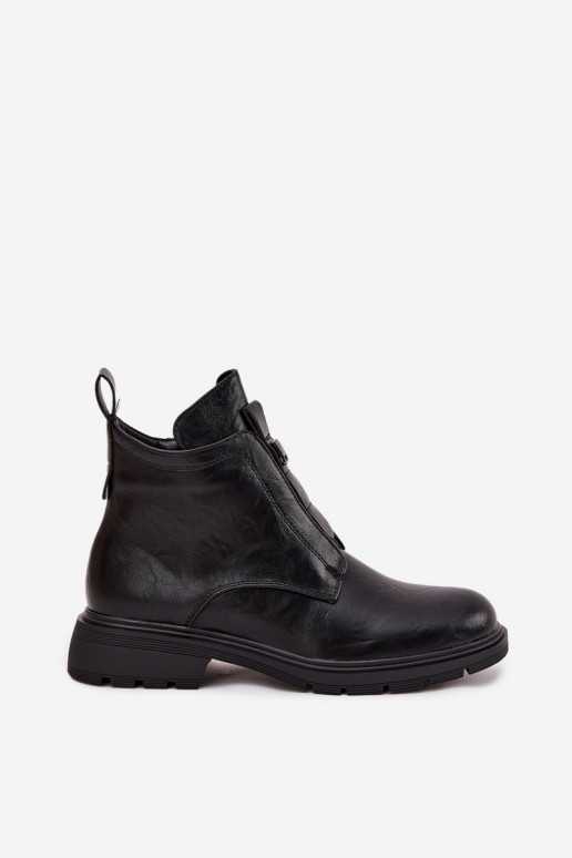Bottines chaudes pour femmes avec détails décoratifs noires Roselle