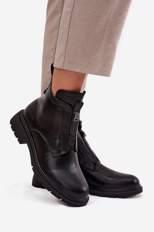 Bottines chaudes pour femmes avec détails décoratifs noires Roselle