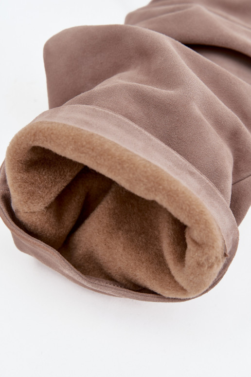 Bottes brunes en daim synthétique avec talons Zazoo 4228