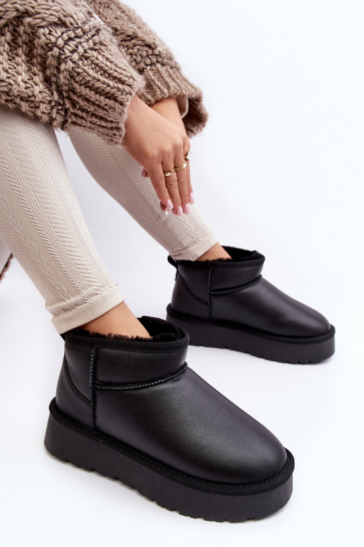 Bottes de neige noires pour femmes avec plateforme Loreley