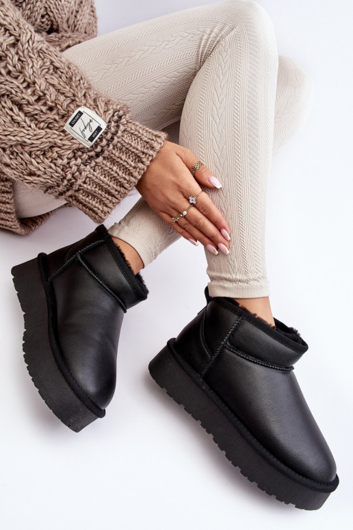 Bottes de neige noires pour femmes avec plateforme Loreley