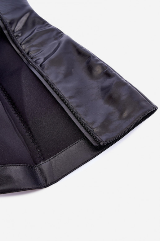 Bottes chaudes au-dessus du genou avec talons fins couleur noire Fenoria