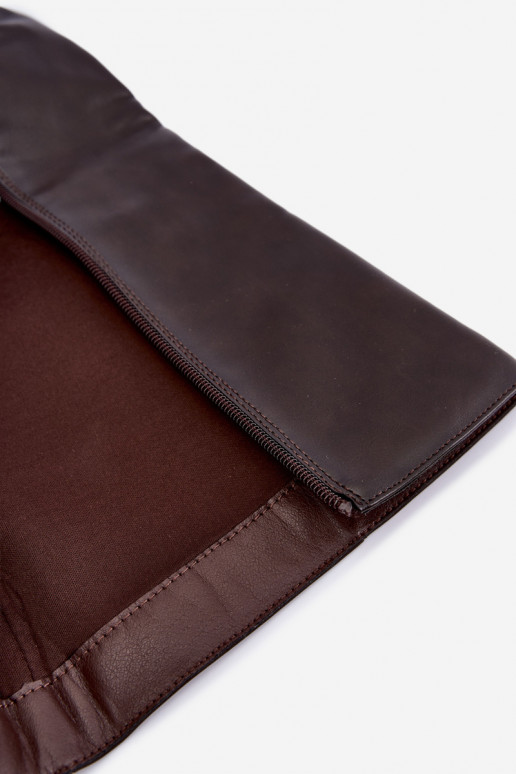 Bottes chaudes jusqu'au genou avec volants et talons en chocolat Rodeline