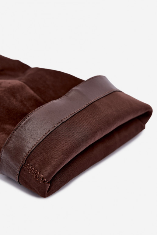 Bottes hautes à enfiler avec larges talons en chocolat Cadorine