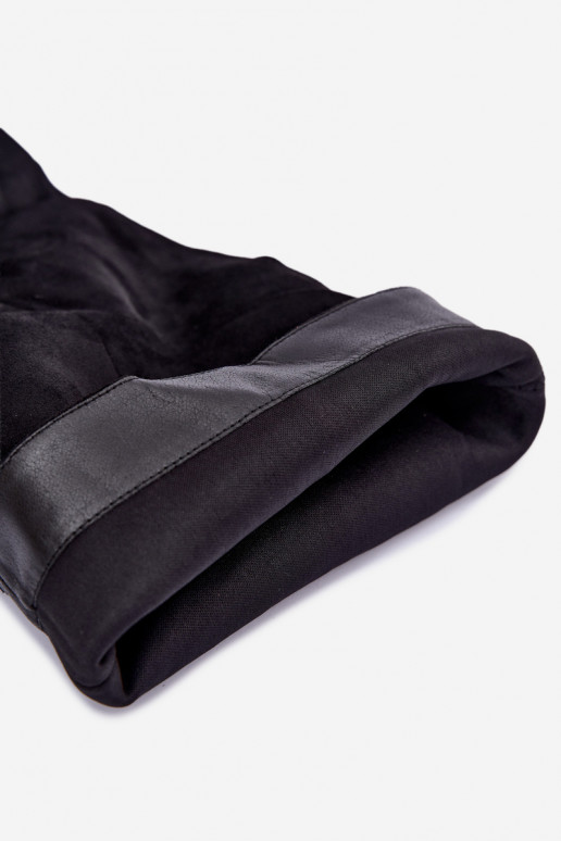 Bottes hautes à enfiler avec larges talons en noir Cadorine