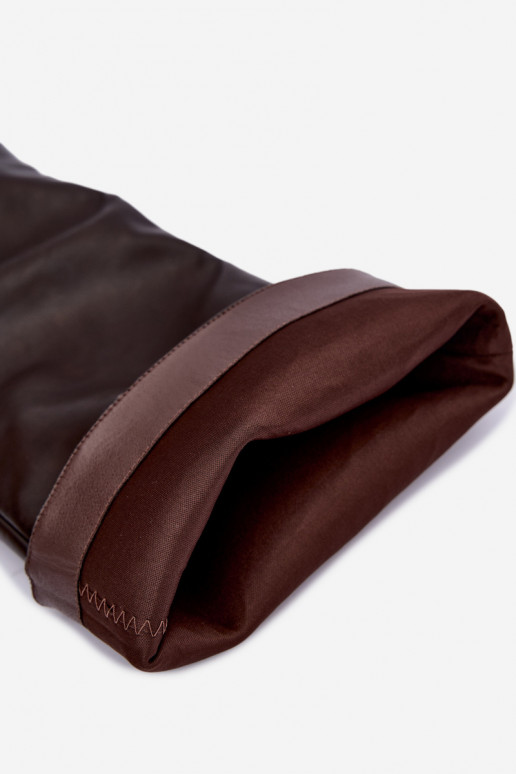 Bottes hautes à enfiler pour femmes avec talons pointus au-dessus du genou en chocolat Emorine