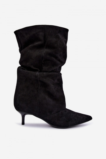 Bottines Slouchy à enfiler avec talons en noir Falisette 2