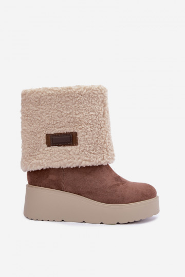 Bottes de neige avec plateforme et tige cousue en sable Osvella 2