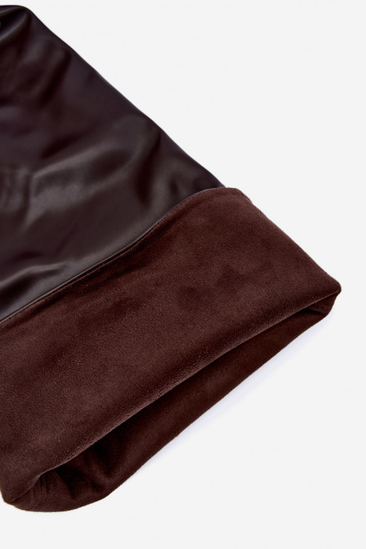 bottes hautes pour femmes avec talons fins au-dessus du genou en couleur chocolat Aderelle